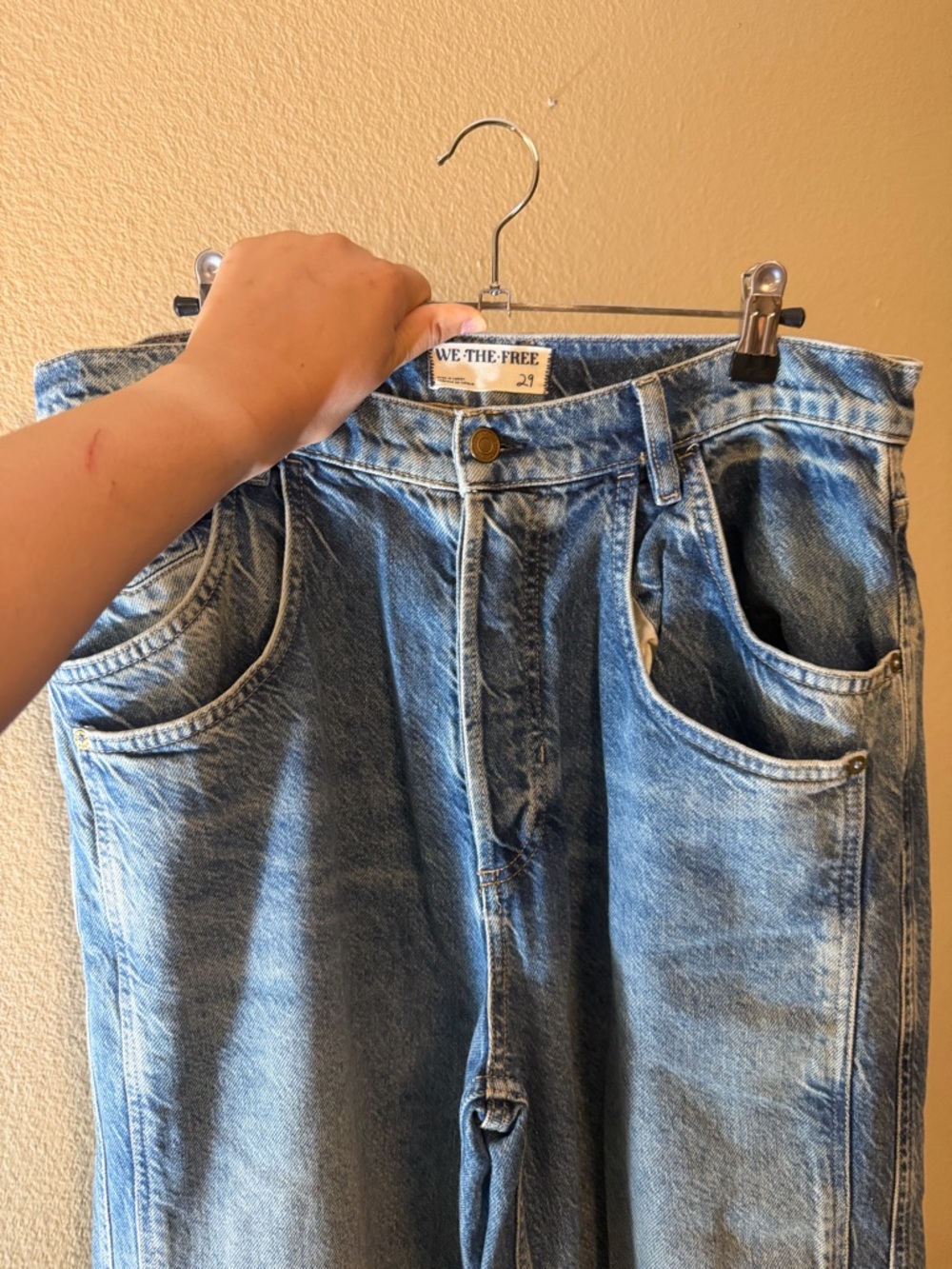 Free People We The Free Light Blue Relaxed Jeans - Picture 4 of 6